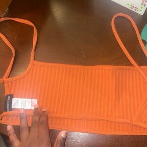Orangish Brown crop top